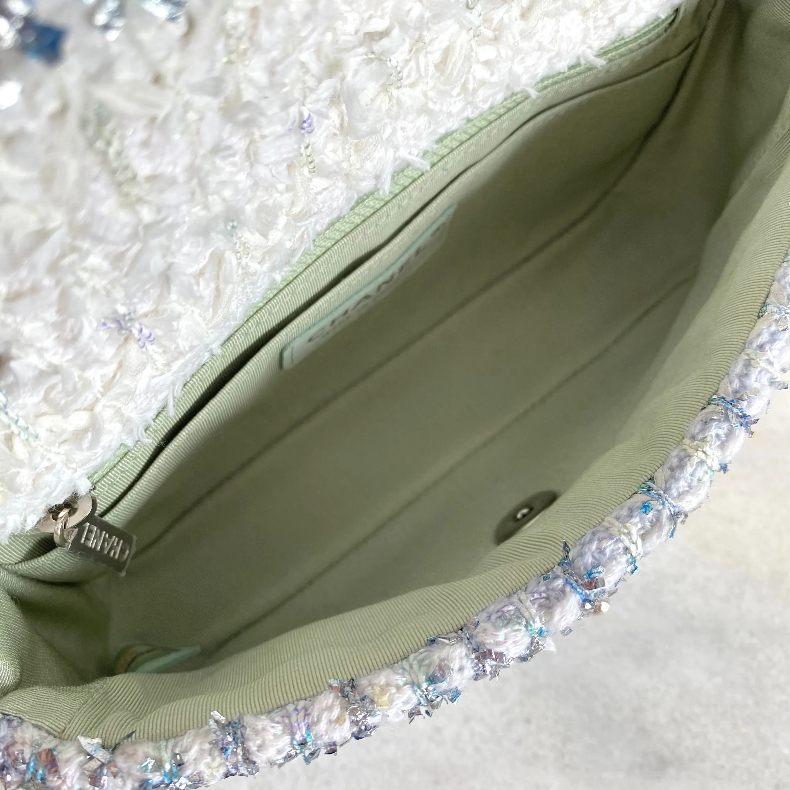 18S Glitter Tweed Mini Flap Bag