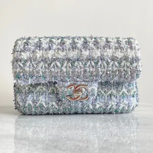 18S Glitter Tweed Mini Flap Bag