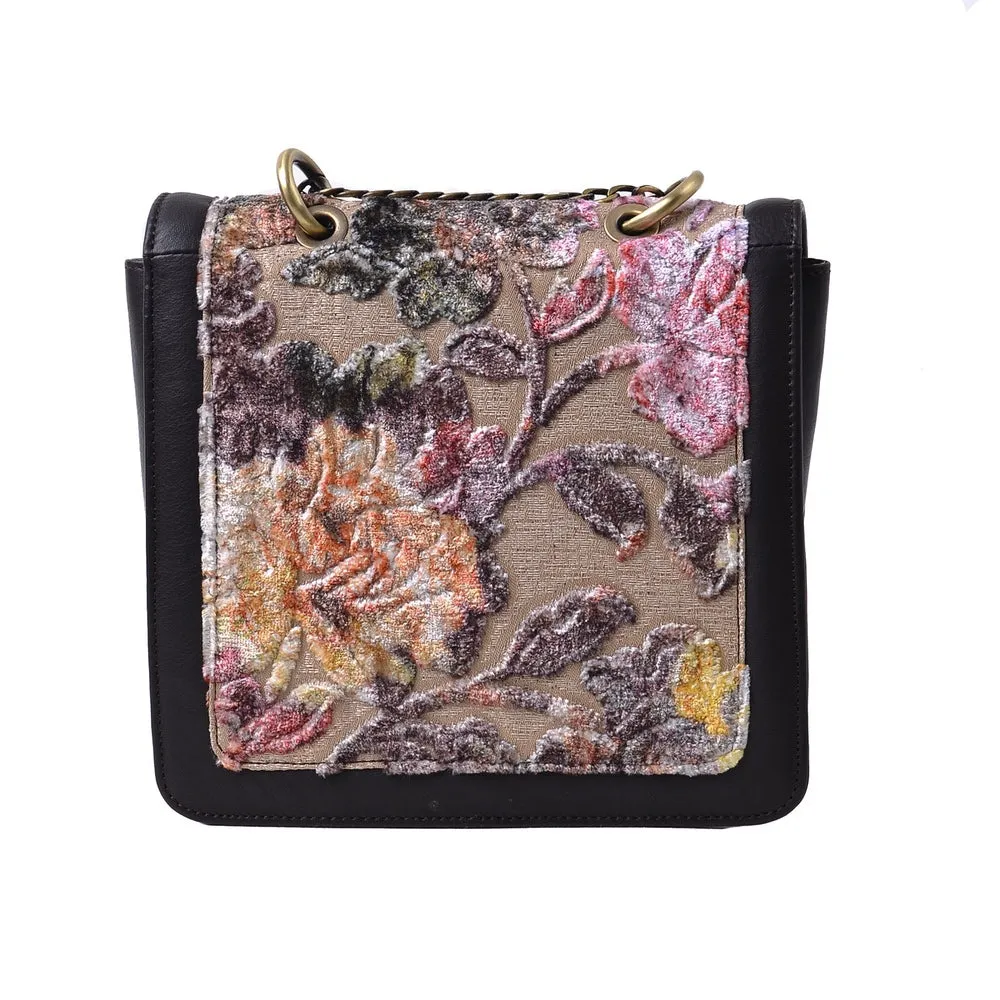 1921 Nelia Medium Shoulder Bag - Chocolate Brown & Rust