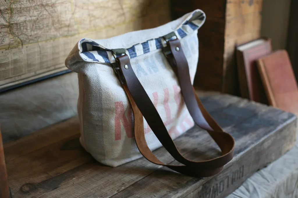 1950's era Farm Feedsack Tote Bag - SOLD