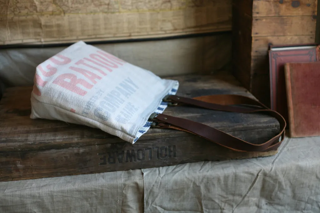 1950's era Farm Feedsack Tote Bag - SOLD