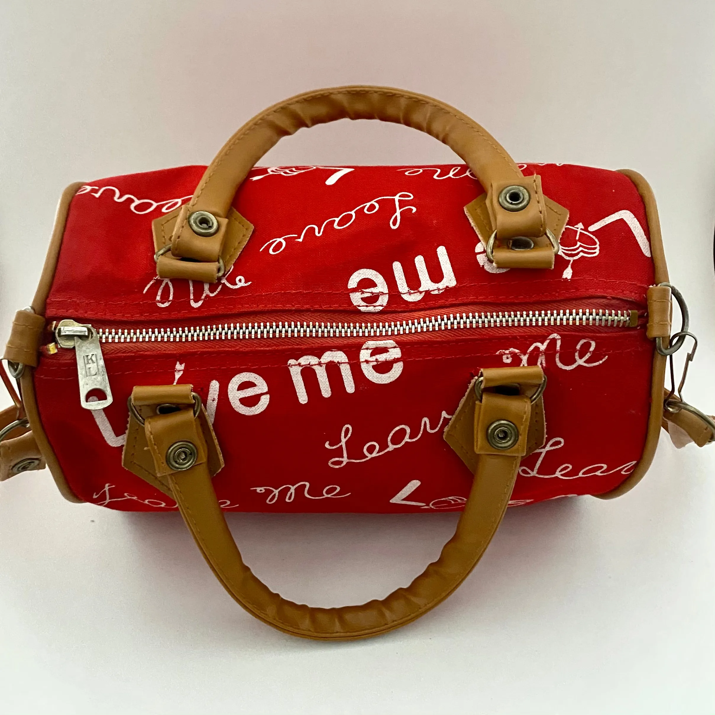 1980s "Love Me, Leave Me" Canvas Handbag
