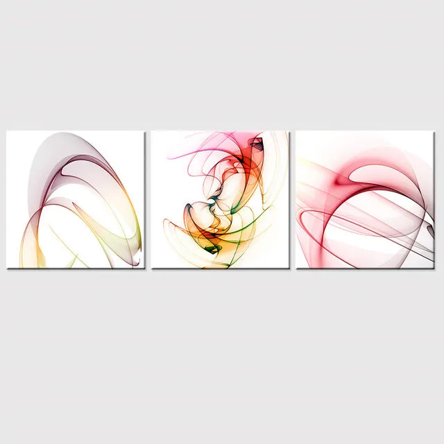 3 Piece Set Modern Abstract Wall Art Canvas Oil Painting