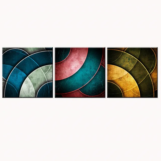 3 Piece Set Modern Abstract Wall Art Canvas Oil Painting