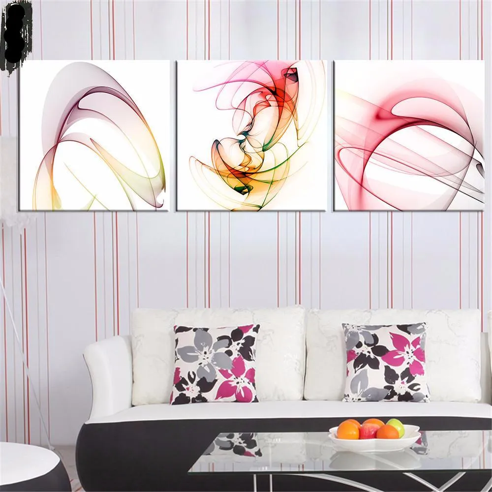 3 Piece Set Modern Abstract Wall Art Canvas Oil Painting