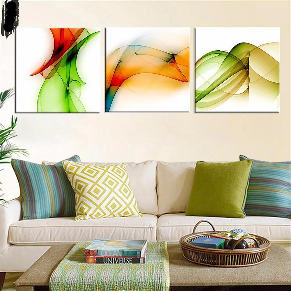 3 Piece Set Modern Abstract Wall Art Canvas Oil Painting