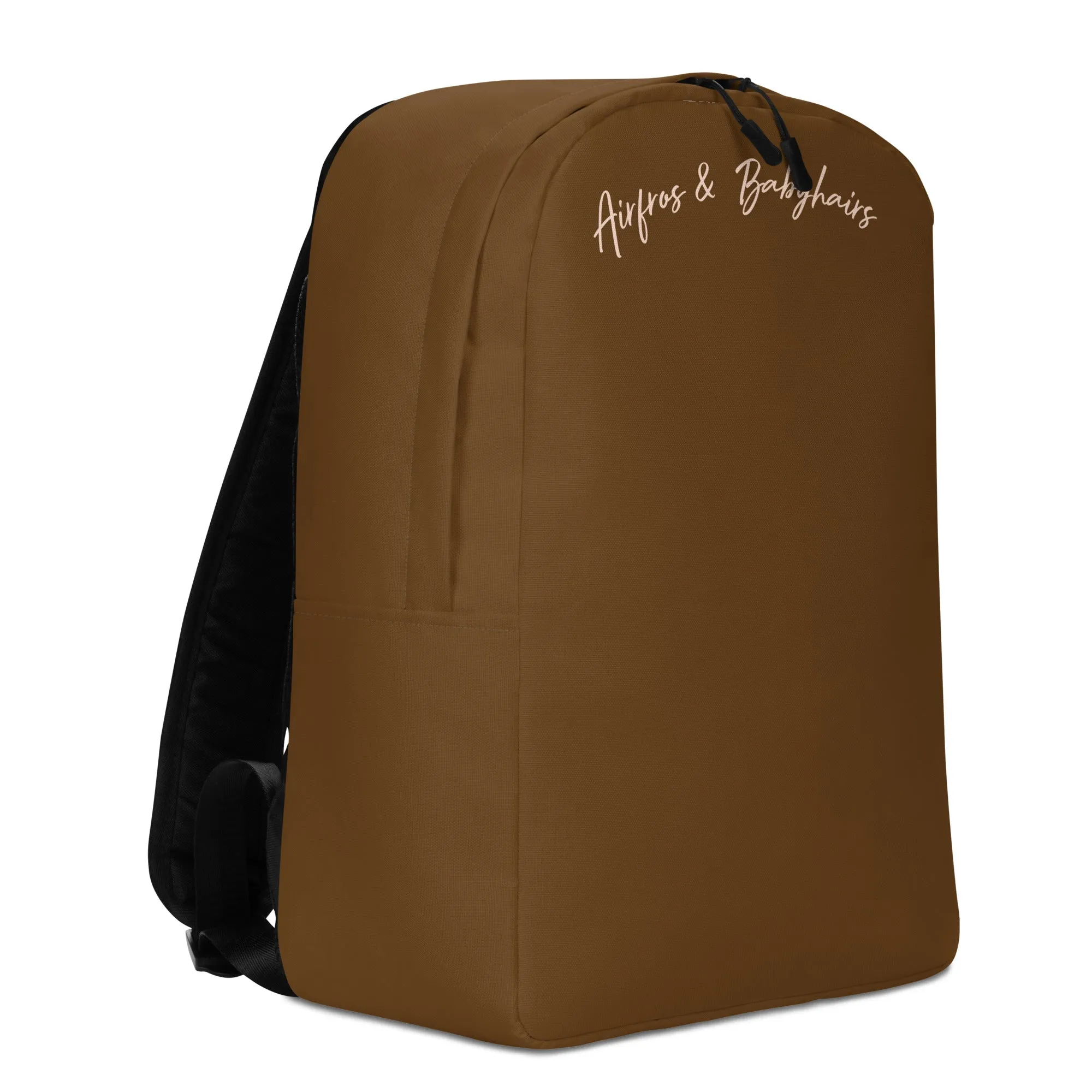Airfros And Babyhairs Brown Minimalist Backpack