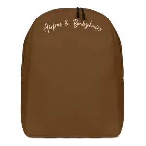 Airfros And Babyhairs Brown Minimalist Backpack