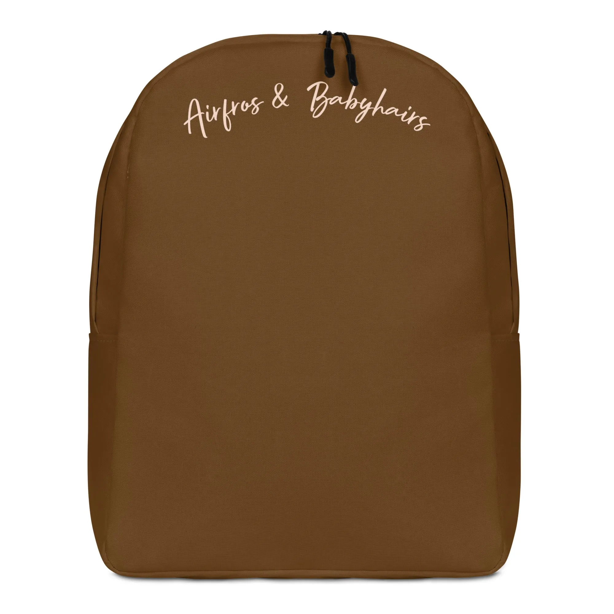Airfros And Babyhairs Brown Minimalist Backpack