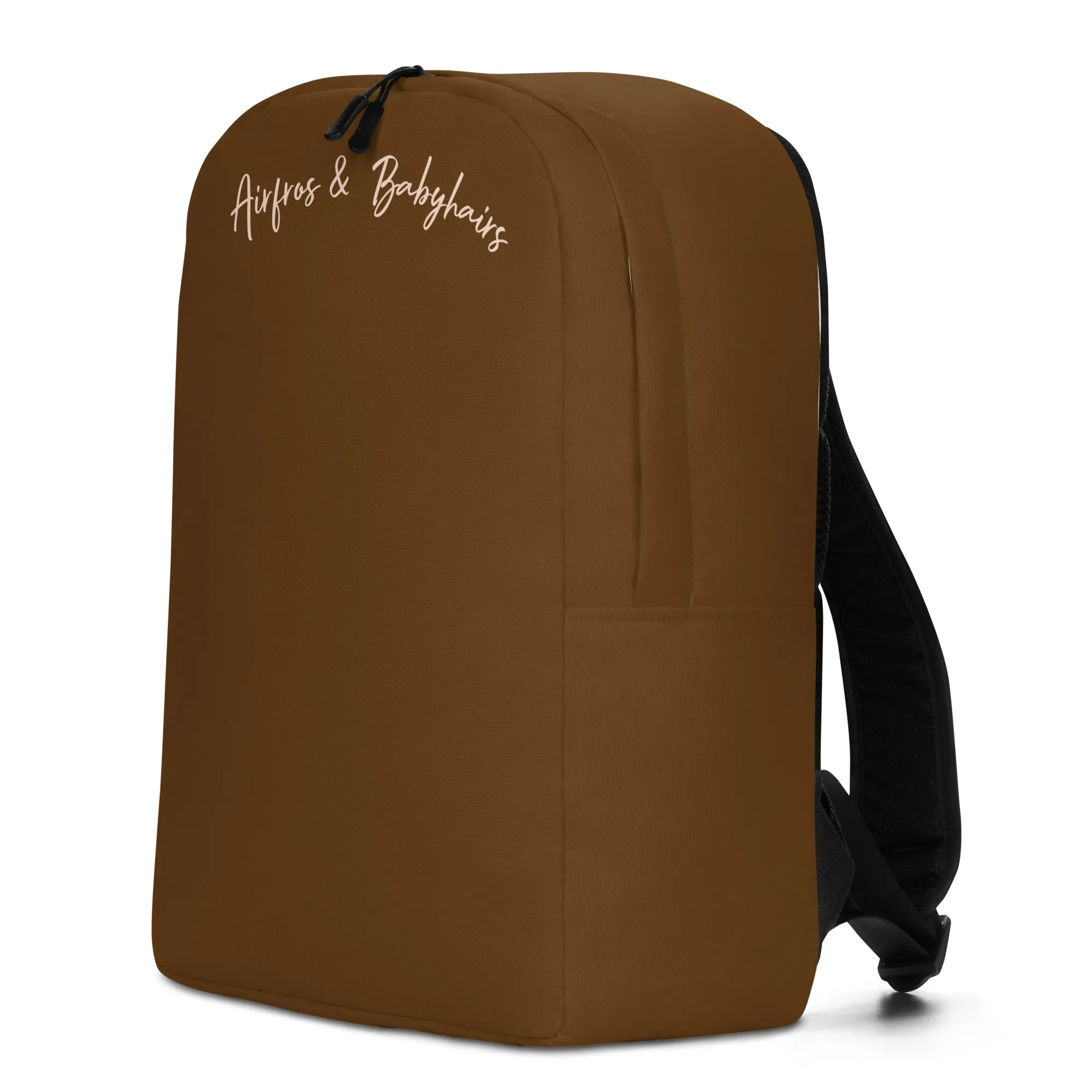 Airfros And Babyhairs Brown Minimalist Backpack