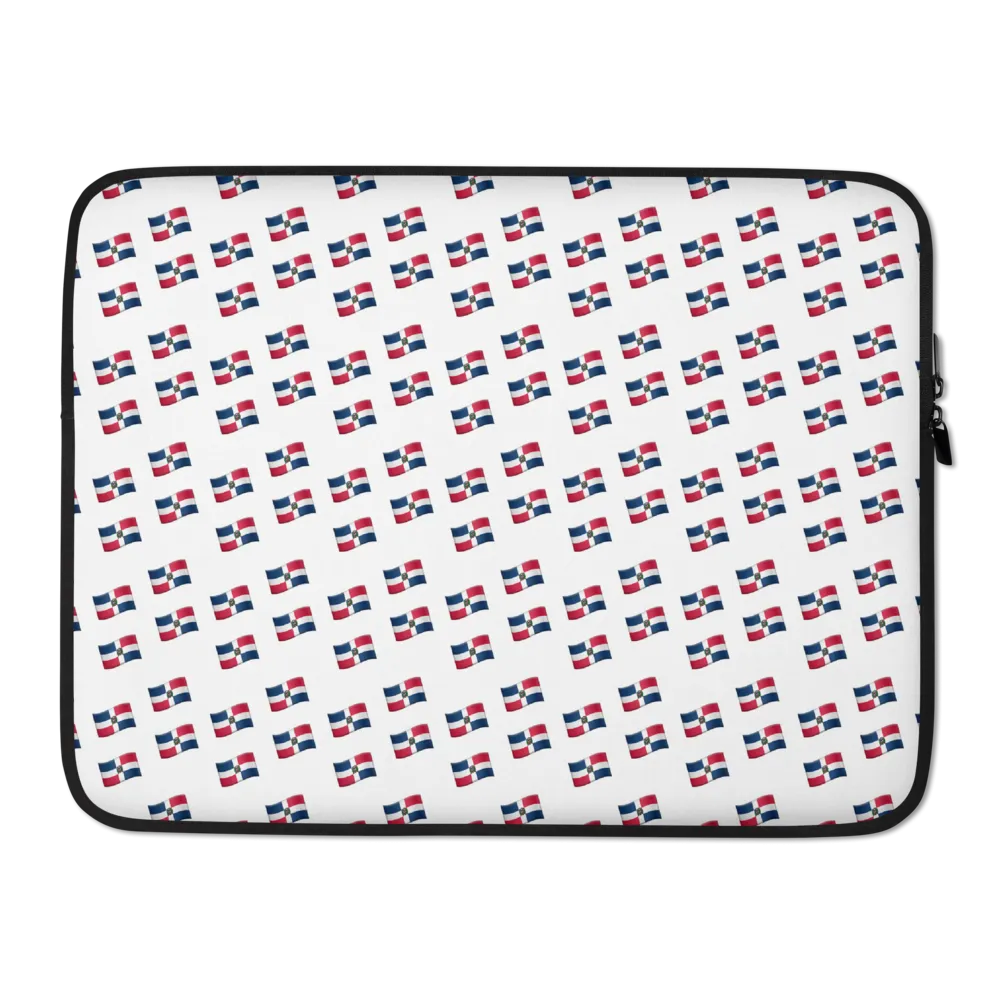 All-Over Emoji República Dominicana Flag Laptop Sleeve