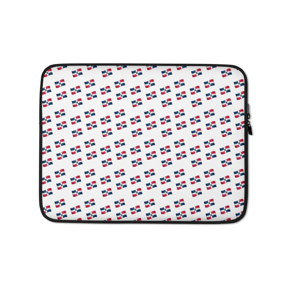 All-Over Emoji República Dominicana Flag Laptop Sleeve