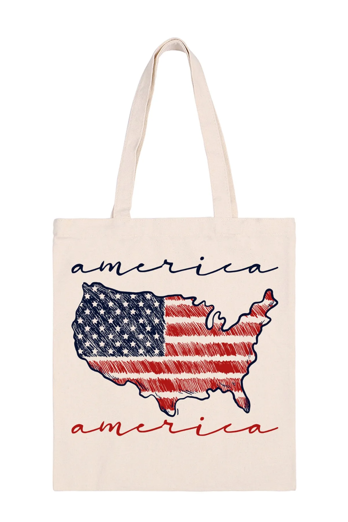 AMERICA PRINT MINIMALIST FASHION TOTE BAG