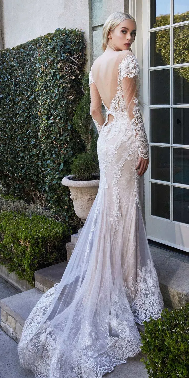Andrea & Leo A1022 Bohemian Lace Mermaid Gown