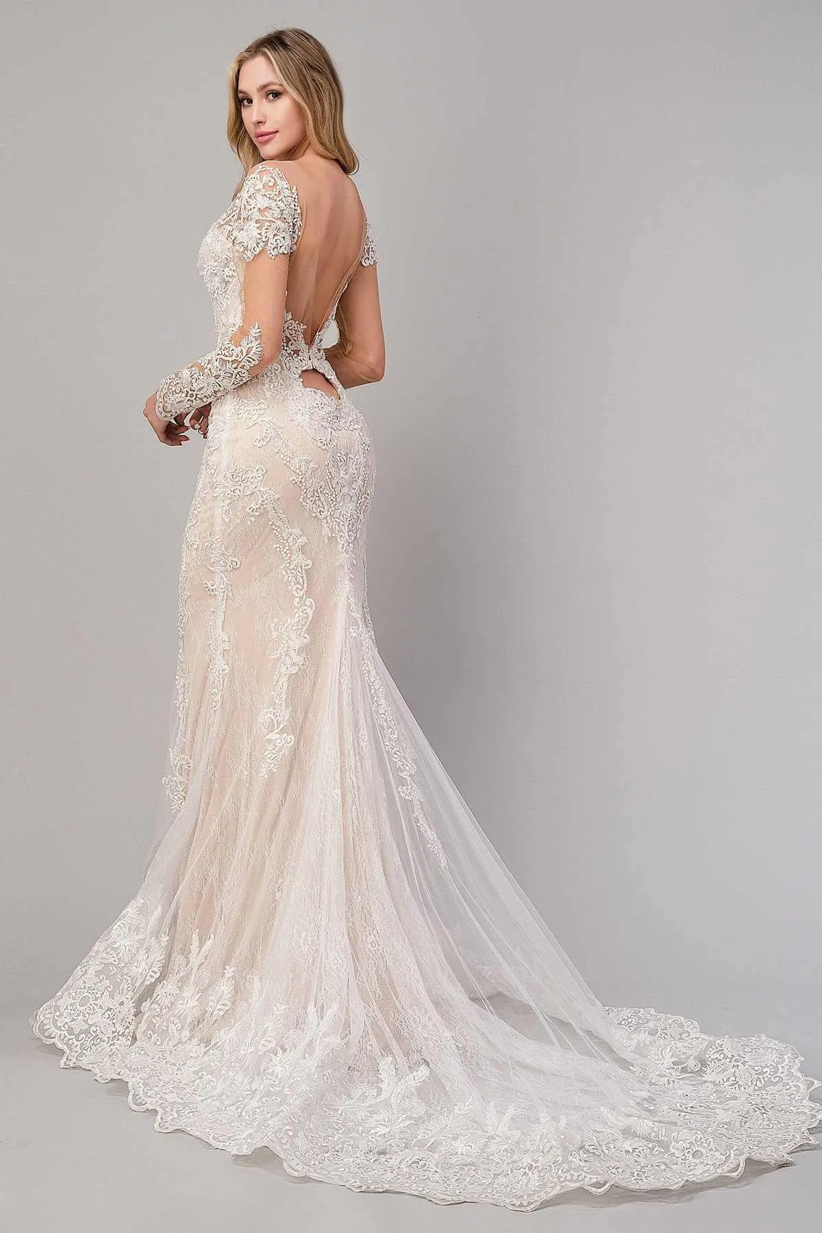 Andrea & Leo A1022 Bohemian Lace Mermaid Gown