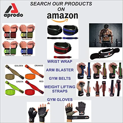 Aprodo Neoprene Padded, Heavy Duty Thick Gauge Arm Blaster, Biceps Muscle Workout for Men & Women, Black