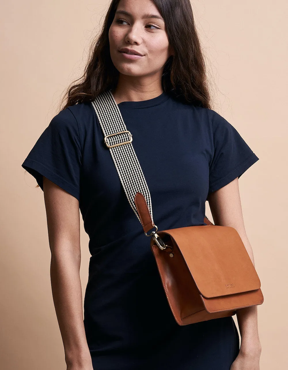 Audrey Checkered | Classic Leather ( Two Straps )