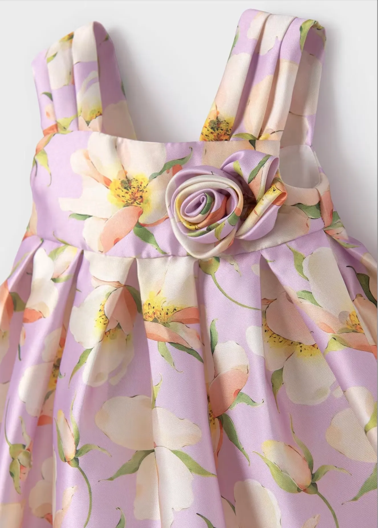 Baby Printed Mikado Dress - Mauve