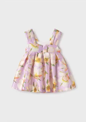 Baby Printed Mikado Dress - Mauve
