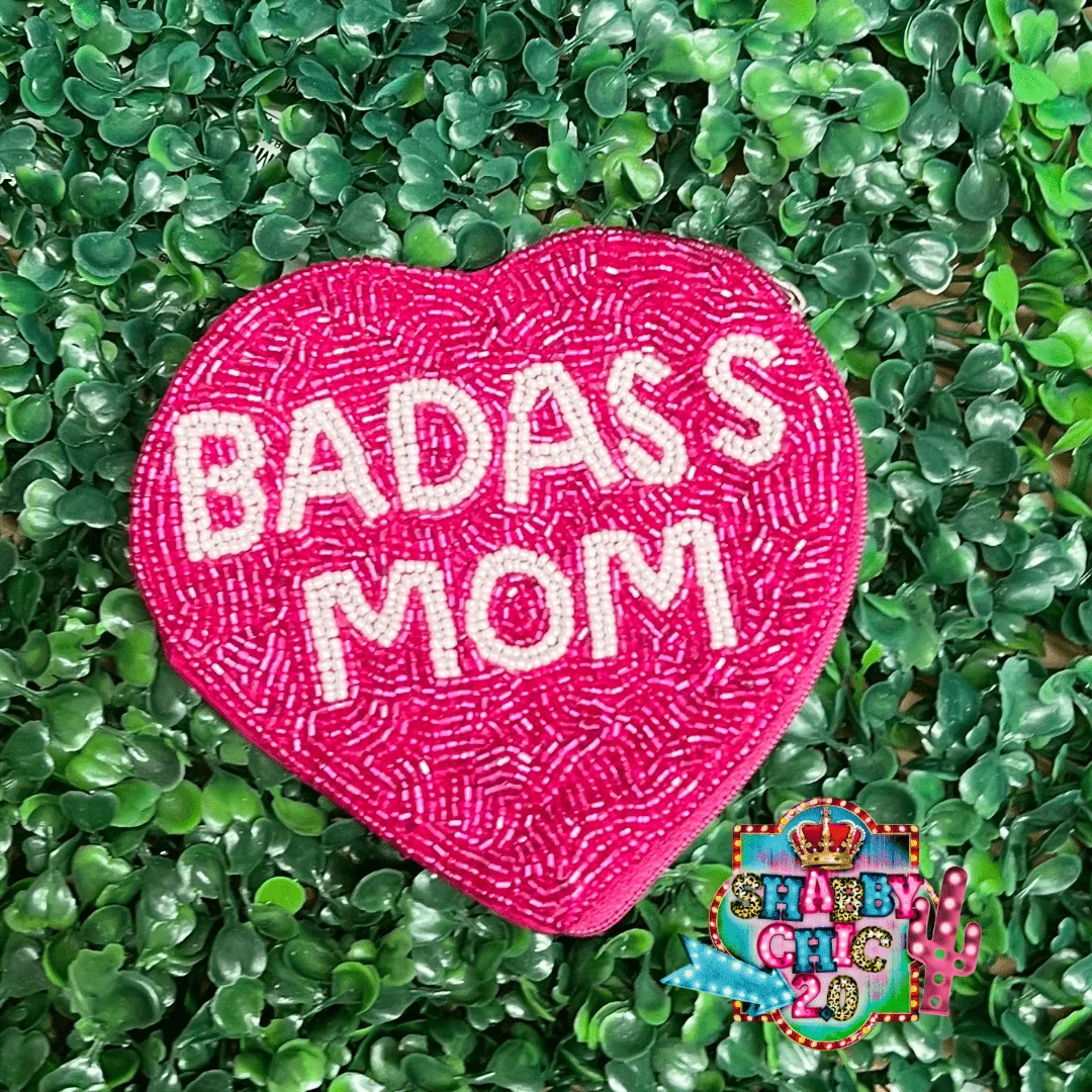 BADASS MOM Beaded Bag