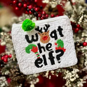 Beaded What The Elf Coin Purse