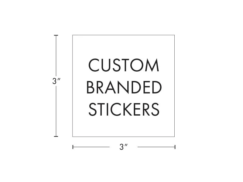 Beast Branding CUSTOM PRINTED STICKERS - 3" x 3" Square for 1/8 Oz, 1/4 Oz, Gram Mylar Bag, & 60 Dram