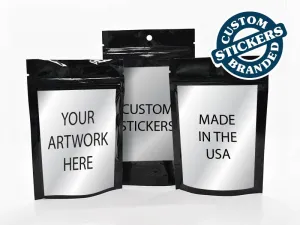 Beast Branding CUSTOM PRINTED STICKERS - 3" x 4" Rectangle for 1/8 Oz, 1/4 Oz, Mylar Bag, & 60 Dram