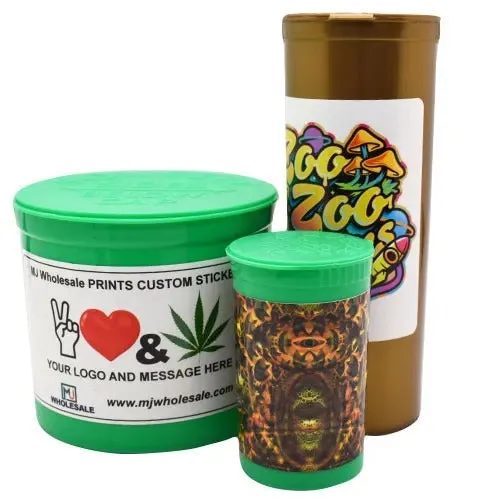 Beast Branding CUSTOM PRINTED STICKERS - 4" x 2" Rectangle for Joint Tubes, Blunt Tubes and Pop Tops