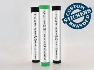 Beast Branding CUSTOM PRINTED STICKERS - 4" x 2" Rectangle for Joint Tubes, Blunt Tubes and Pop Tops