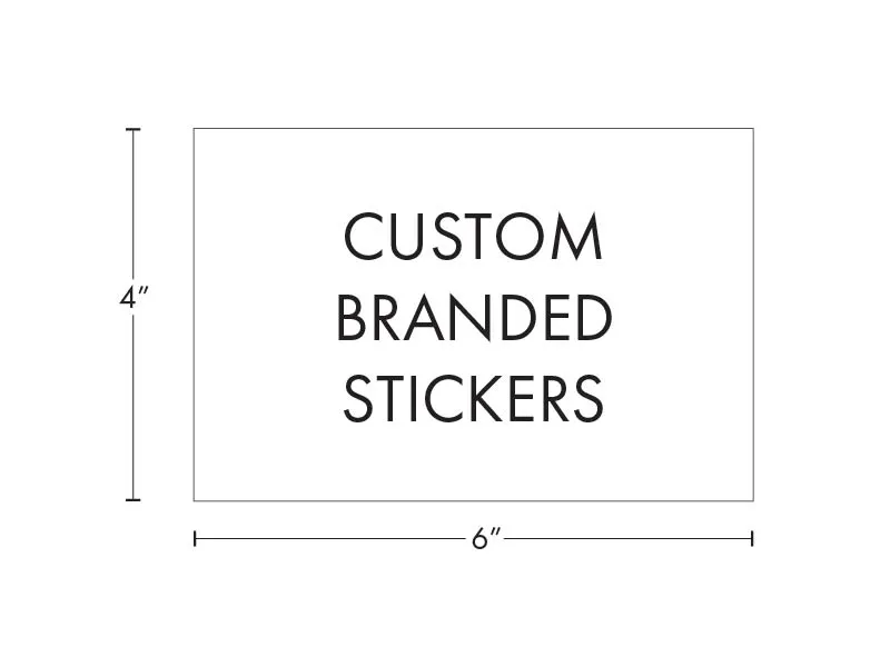Beast Branding CUSTOM PRINTED STICKERS - 4" x 6" Rectangle for 1/2 Oz, 1 Oz Mylar Bag, Exit Bags