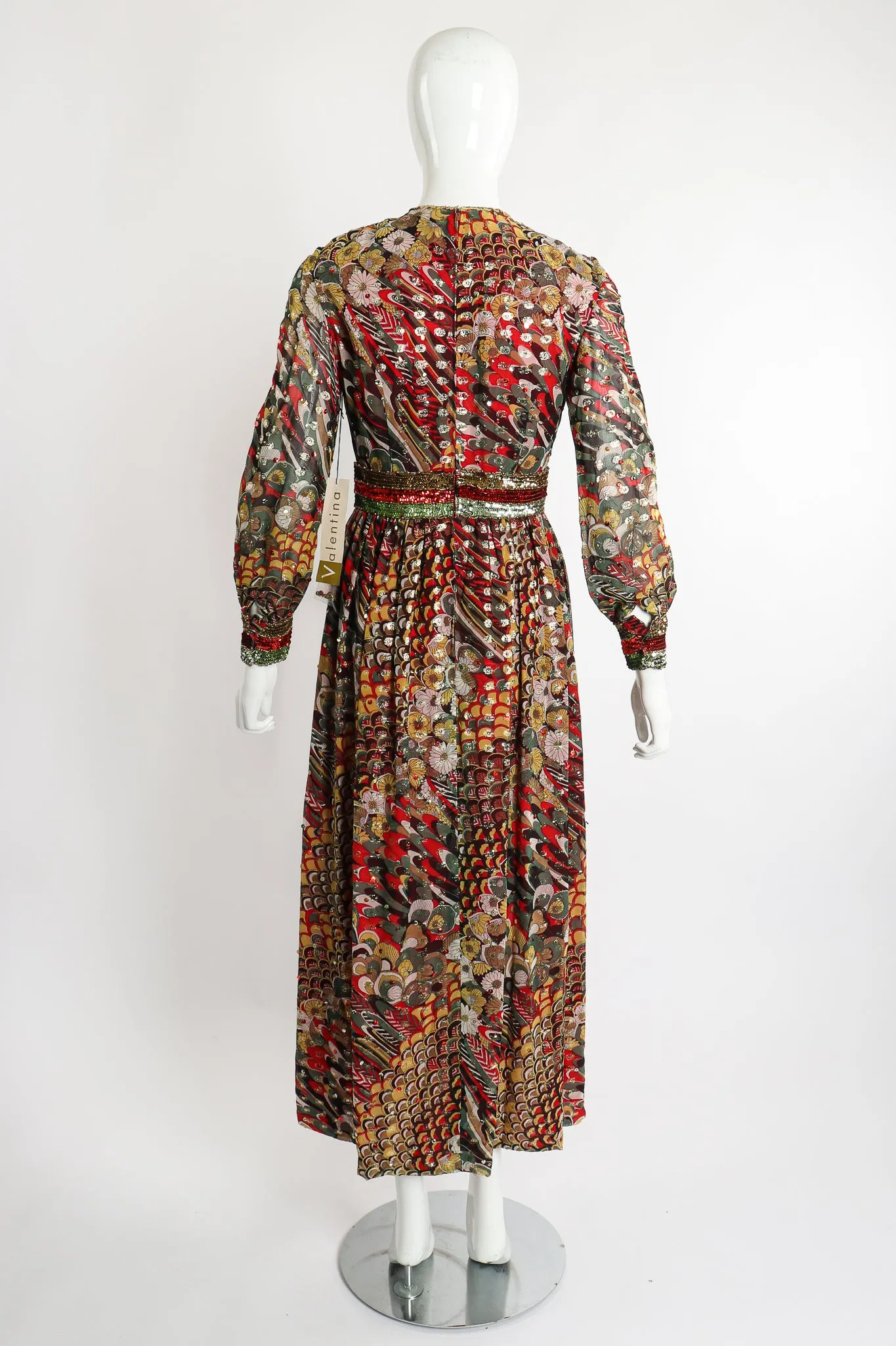 Belted Peacock Dress