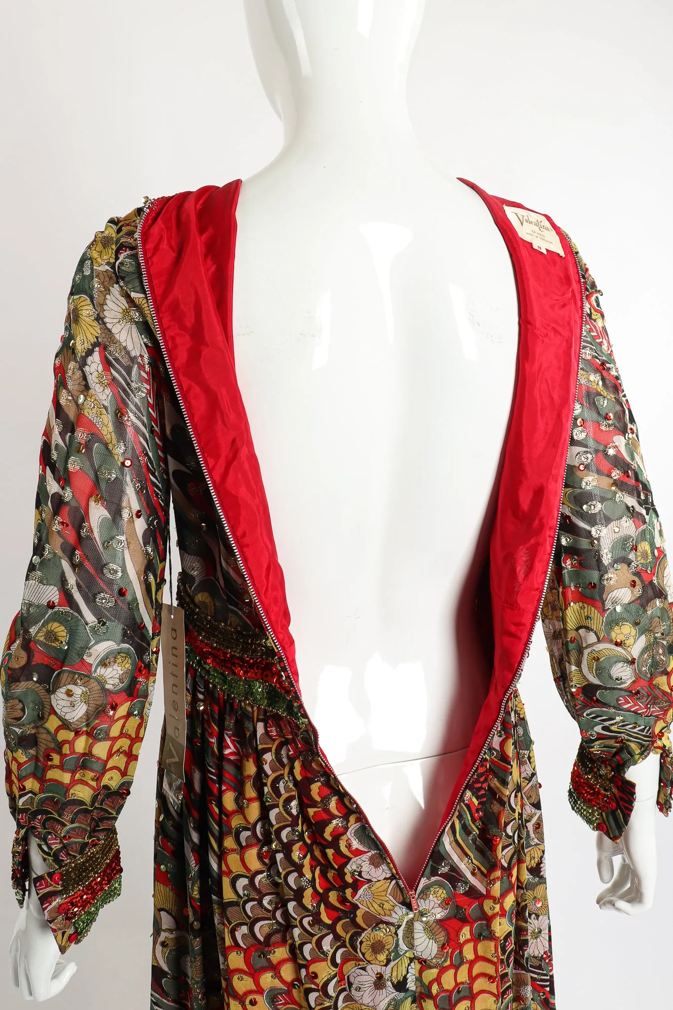 Belted Peacock Dress