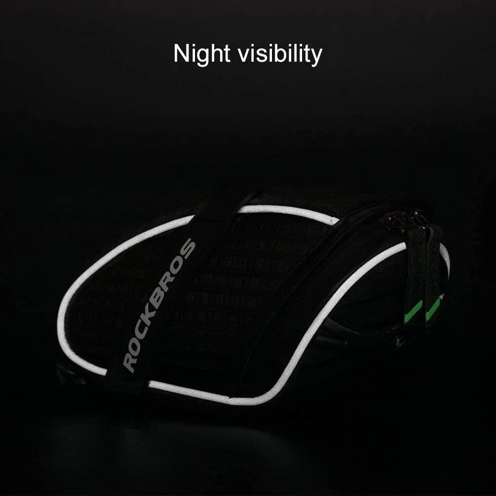 Bike Seat Bag, Bicycle Saddle Bag under Seat 3D Shell Cycling Seat Pack for Mountain Road Bikes Black