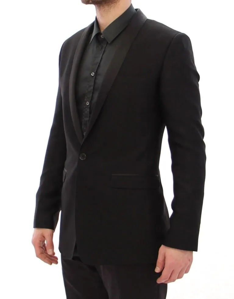 Black GOLD slim smoking blazer