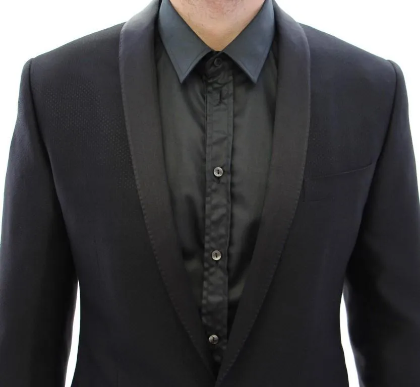 Black GOLD slim smoking blazer