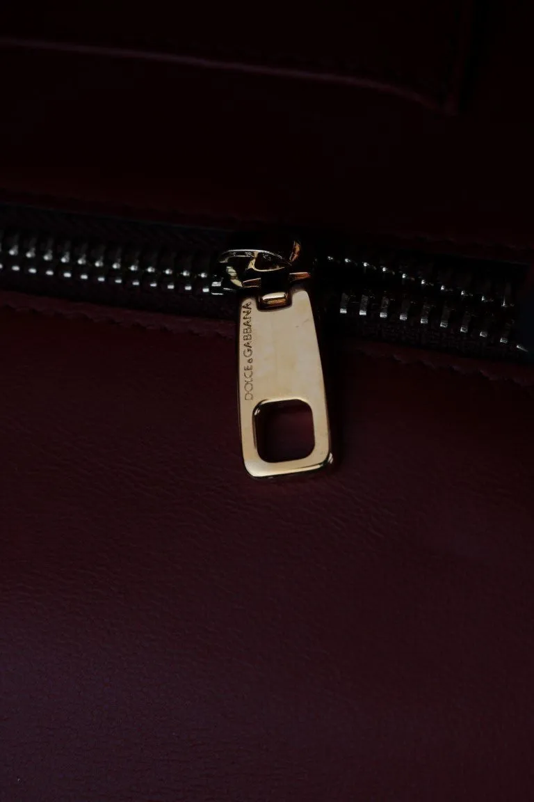 Black Leather LUCIA Shoulder Bag