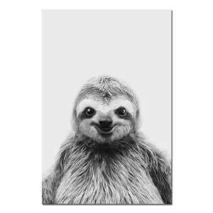 Black White Sloth Wall Art