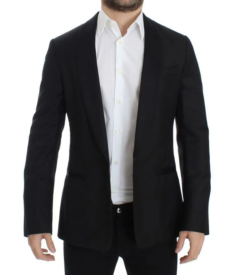 Black wool slim MARTINI blazer