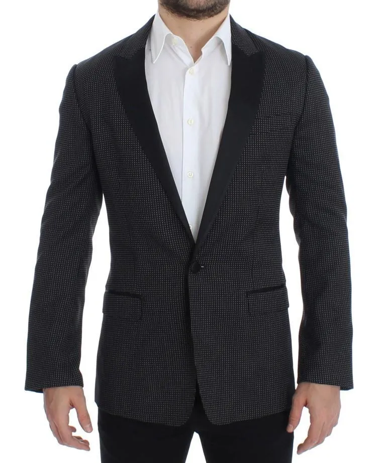 Black wool slim MARTINI blazer