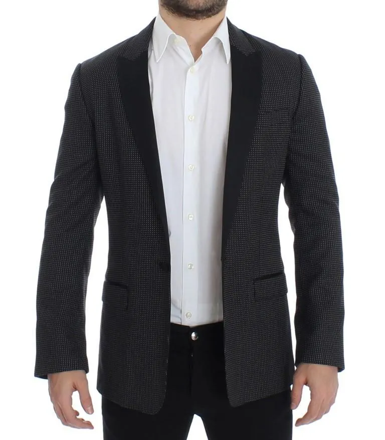 Black wool slim MARTINI blazer