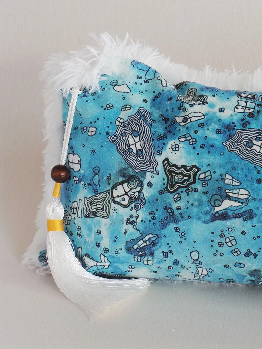'Blue Sky' shag art pillow