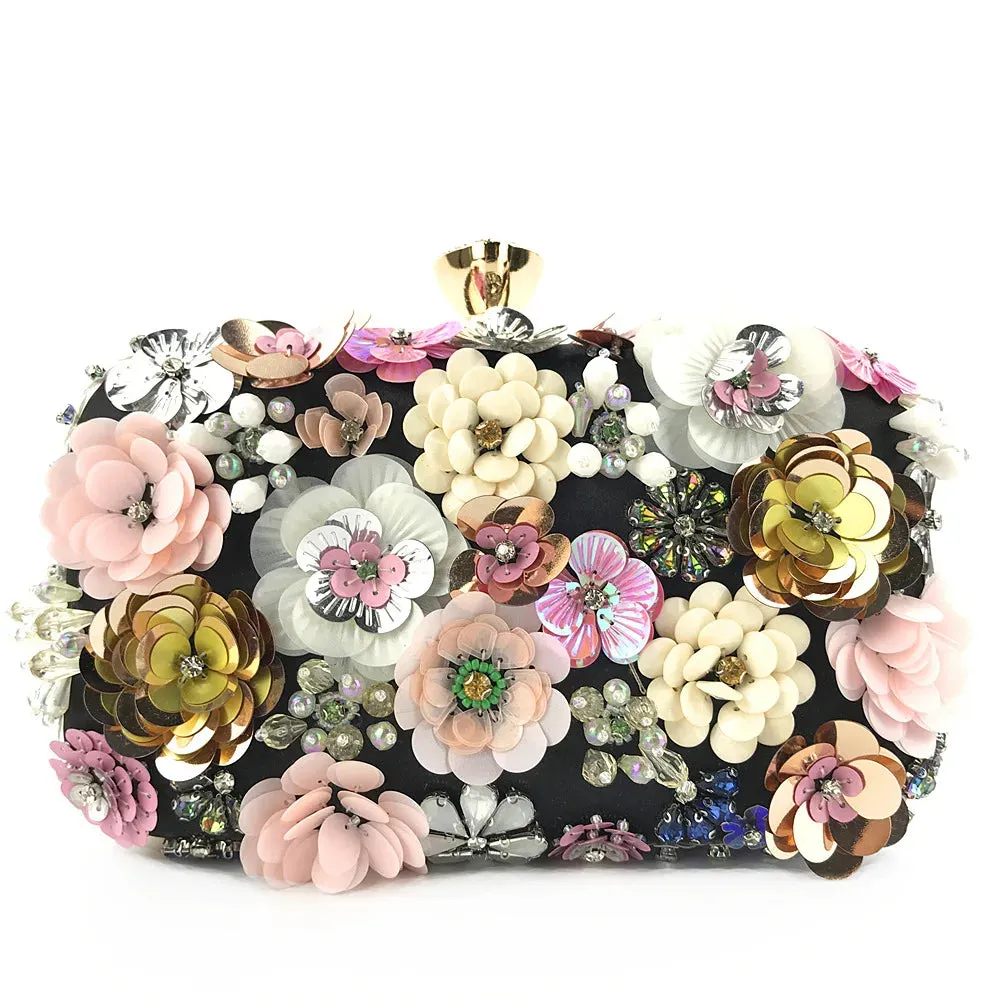 Bohemia Beaded Summer Evening Clutch - Vibrant Contrast Colors for a Classy Outing