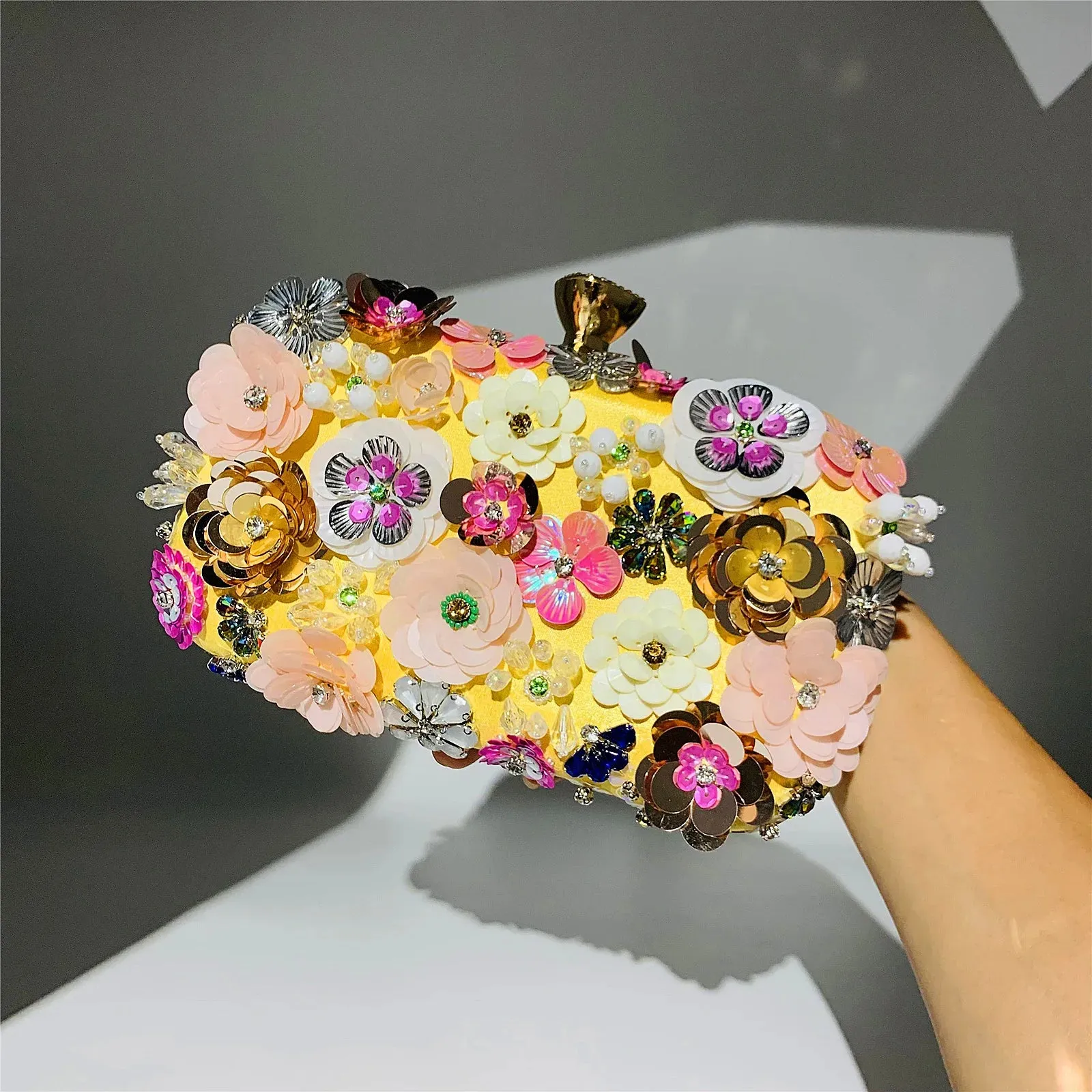 Bohemia Beaded Summer Evening Clutch - Vibrant Contrast Colors for a Classy Outing