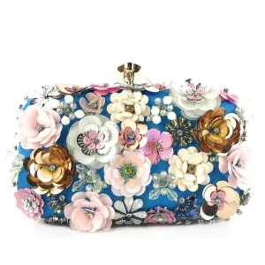 Bohemia Beaded Summer Evening Clutch - Vibrant Contrast Colors for a Classy Outing