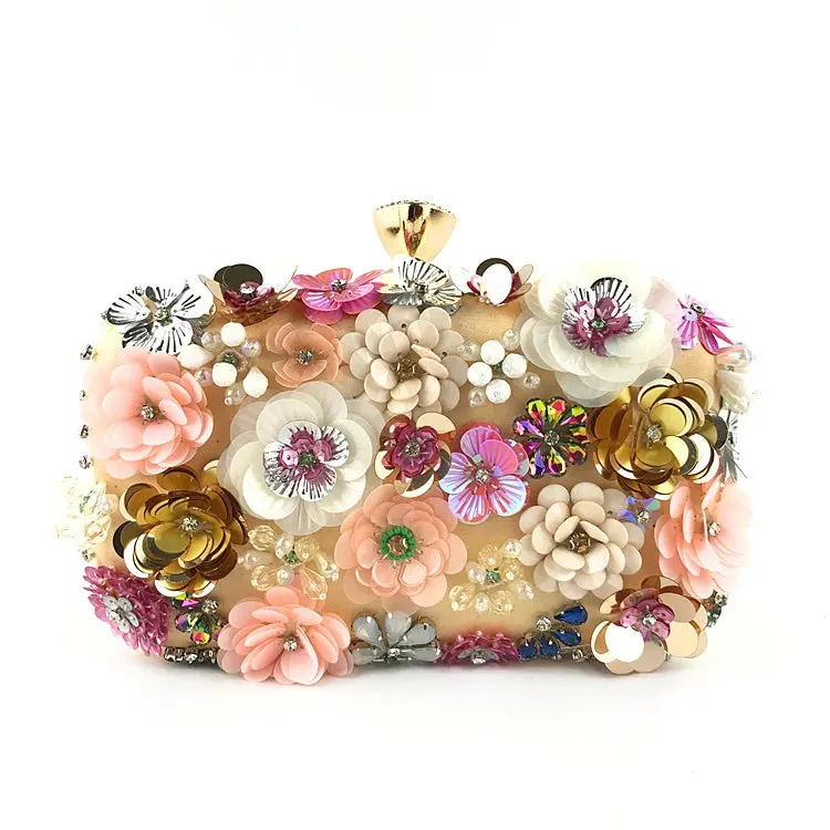 Bohemia Beaded Summer Evening Clutch - Vibrant Contrast Colors for a Classy Outing