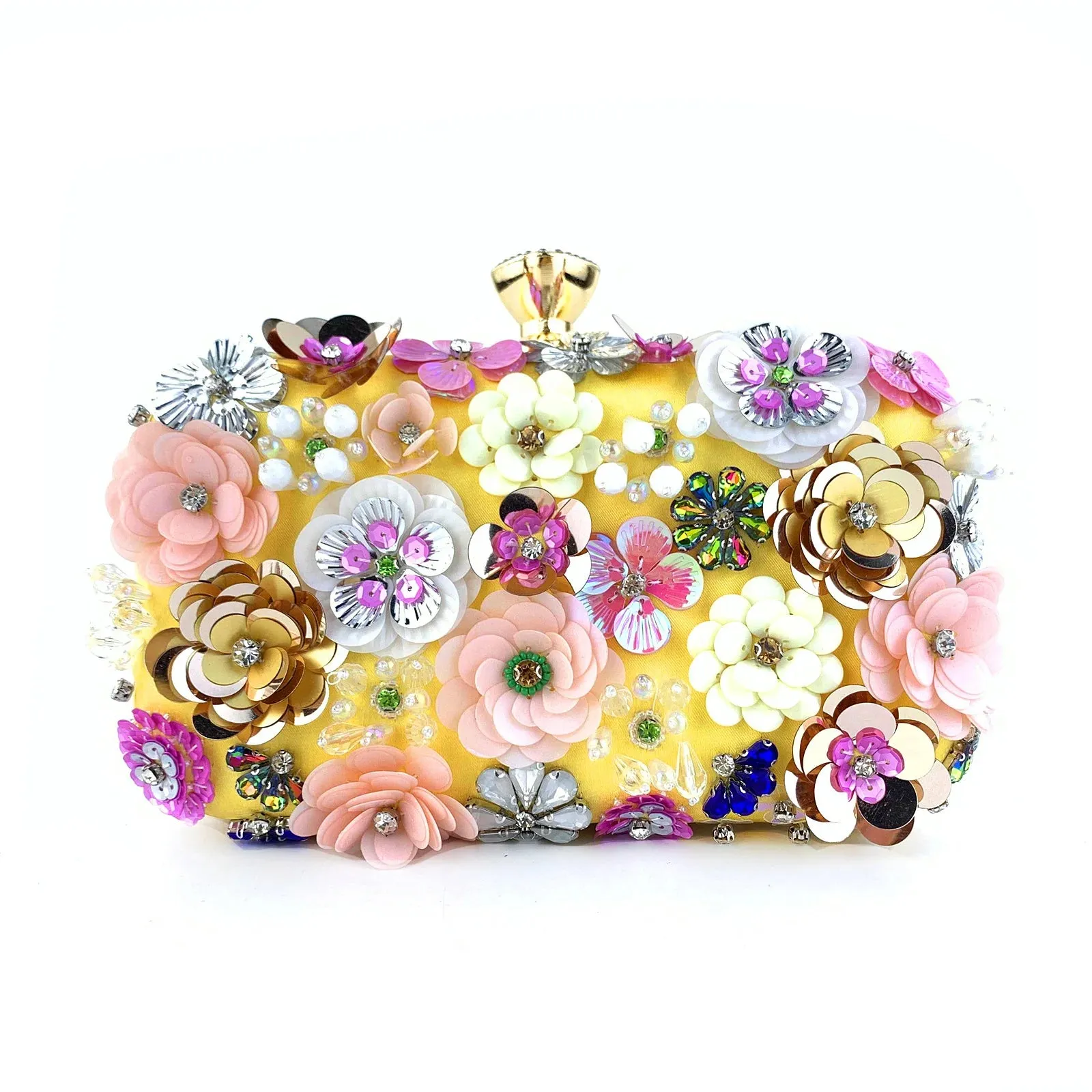 Bohemia Beaded Summer Evening Clutch - Vibrant Contrast Colors for a Classy Outing