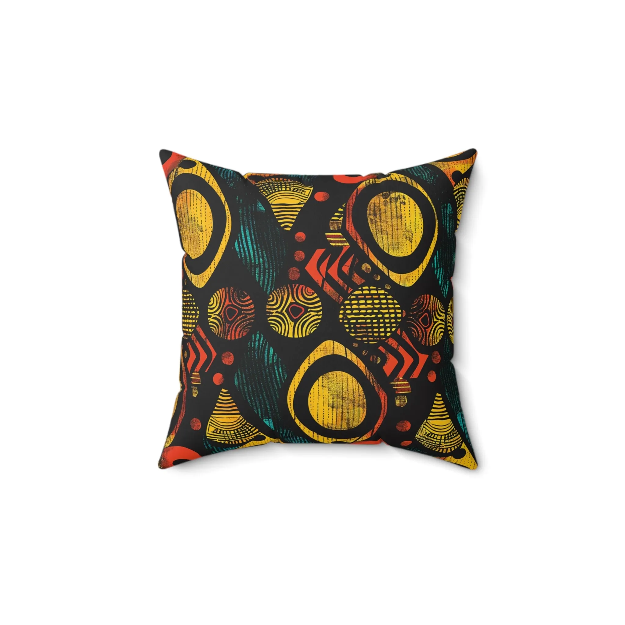 Bohemian Jungle Decorative Pillow | Colorful Leaf & Geometric Patterns | Double Sided