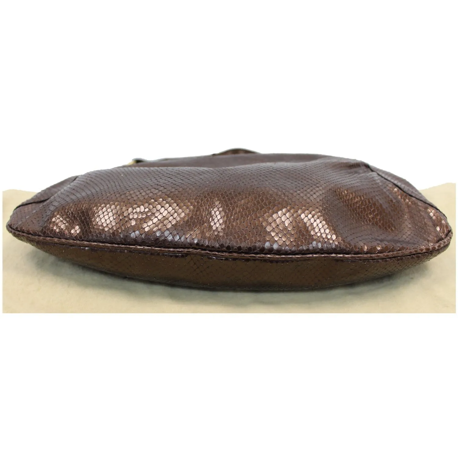 BURBERRY London Python Hobo Bag Bronze