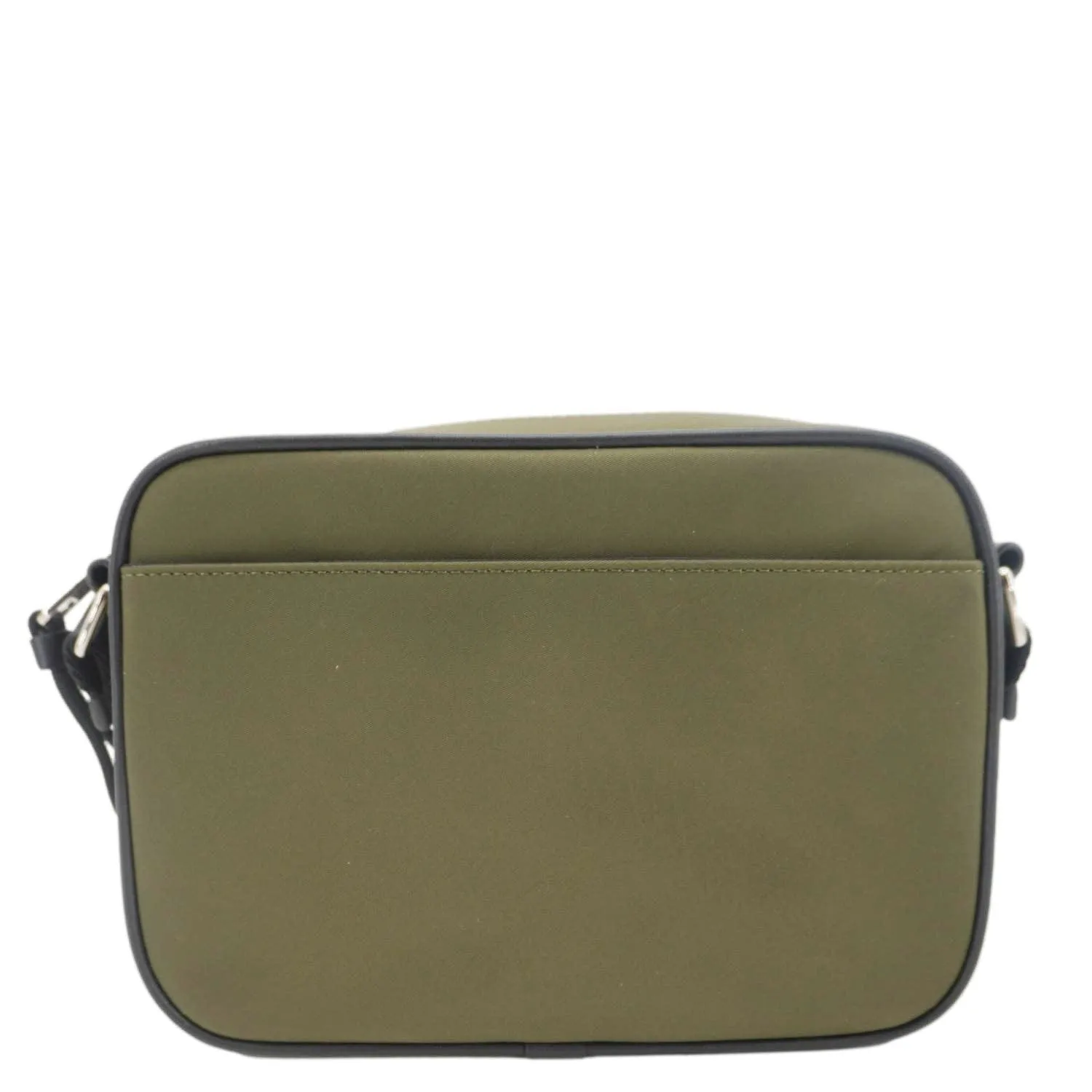 BURBERRY Top Striped Leather Crossbody Bag Green