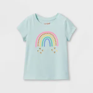 Cat & Jack Toddler Girls' Sparkle Rainbow Graphic T-Shirt